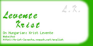 levente krist business card